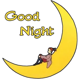 😴 Good Night good night, moon, stars, sleep, relaxing telegram sticker