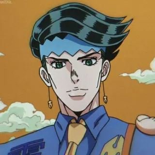 🙂 Rohan Kishibe JoJo's Bizarre Adventure Rohan Kishibe, anime, manga, JoJo's Bizarre Adventure, character, art, drawing telegram sticker