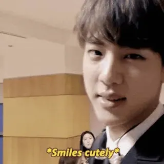 😬 *Smiles cutely* sorriso, carino, k-pop, persona, celebrità telegram sticker