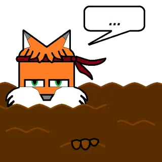 🎾 ... zorro, dibujos animados, animal, barro, lindo, personaje, diadema whatsapp sticker