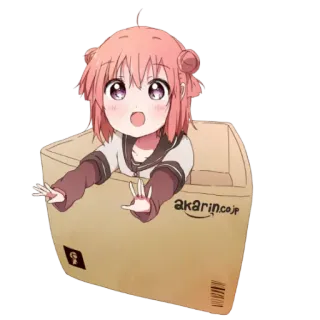 📦 akarin.co.jp アニメ, 女の子, 箱, 可愛い, あかりん telegram sticker