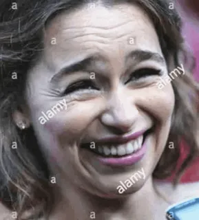 😂 Emilia Clarke celebridad, actriz, cara, retrato whatsapp sticker