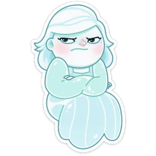 😑 призрак, мультфильм, стикер, милый, жуткий, анимированный telegram sticker