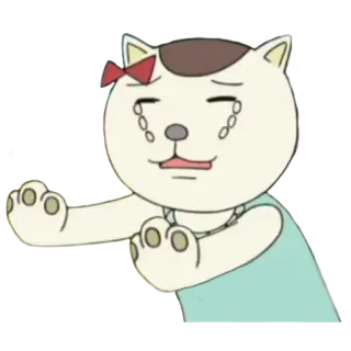 😭 dessin animé, chat, pleurer, triste, larmes, animé, manga telegram sticker