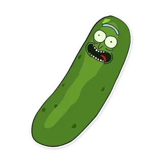 😄 Pickle Rick Rick and Morty pickle rick, rick and morty, kartun, lucu, komedi, stiker telegram sticker
