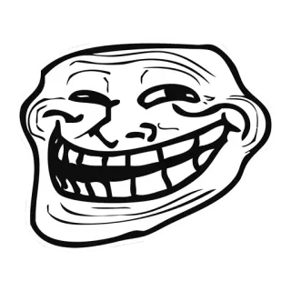 😁 trollface, internet meme, troll, meme, face telegram sticker