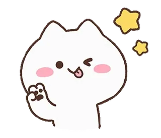 😉 แมว, คาวาอิ, การ์ตูน, น่ารัก, สัตว์, สติกเกอร์ telegram sticker
