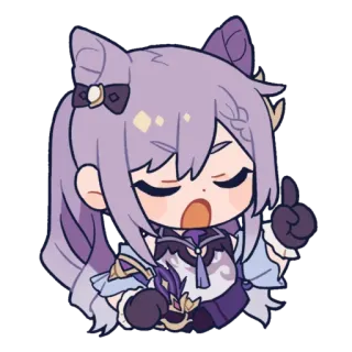 ☝️ Keqing Genshin Impact anime, game, keqing, genshin impact, stiker whatsapp sticker