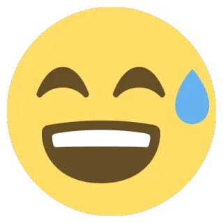 😅 Emoji, Schweiß, Lächeln, Glücklich, Verlegen, Erleichtert whatsapp sticker