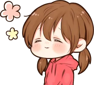 ☺️ mignon, animé, fille, dessin animé, kawaii telegram sticker