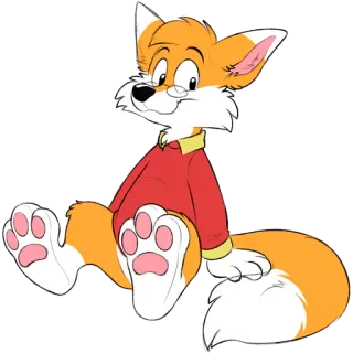 🦊 Cartoon, Fuchs, Tier, Brille, Sitzend, Süß telegram sticker