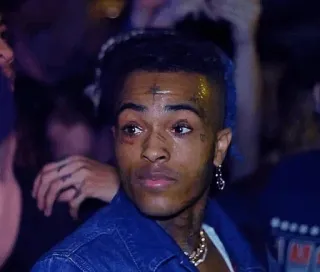 😐 XXXTentacion XXXTentacion, Rappeur, Musicien, Tatouage visage, Portrait telegram sticker