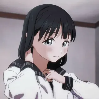 🍥 Anime, Uniforme escolar, Garota, Mangá telegram sticker