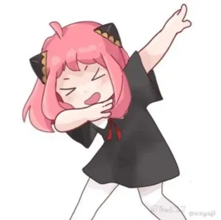 😆 Anya Forger Spy x Family anime, dibujos animados, Spy x Family, Anya Forger, lindo, divertido telegram sticker