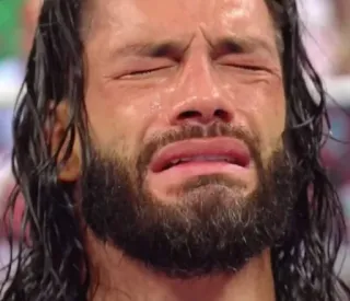 😫 Roman Reigns Roman Reigns, piangere, wrestling, emotivo, triste, WWE telegram sticker
