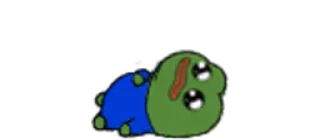 🥲 Pepe the Frog pepe, rana, triste, carino, meme telegram sticker