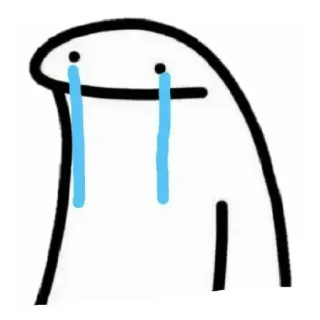 💟 chorando, triste, emocional, desenho animado, lágrimas, simples, desenho whatsapp sticker