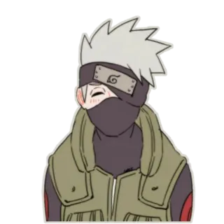 😅 Kakashi Naruto 카카시 하타케, 나루토, 애니메이션, 만화, 닌자, 캐릭터, 만화영화 telegram sticker