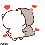 😻 แมว, ความรัก, หัวใจ, น่ารัก, จูบ, ความรักใคร่, น่าเอ็นดู telegram sticker