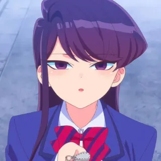 🖤 Komi Shouko Komi Can't Communicate Anime, Komi Can't Communicate, Komi Shouko, Lindo, Estudiante, Kawaii telegram sticker