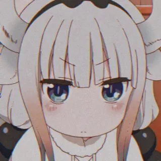 ❤️ Kanna Kamui Miss Kobayashi's Dragon Maid Anime, Dragon, Kanna, Kanna Kamui, Miss Kobayashi's Dragon Maid, mignon, en colère telegram sticker