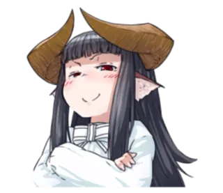 😈 Anime, Teufel, Dämon, Hörner, Charakter, Cartoon telegram sticker