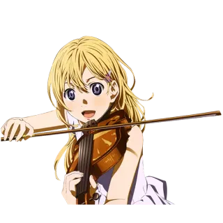 🎻 Kaori Miyazono Your Lie in April Anime, Violino, Musica, Musica classica, Personaggio, Ragazza telegram sticker