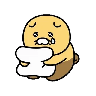 💬 cartoon, sad, crying, kawaii, character, emotion telegram sticker