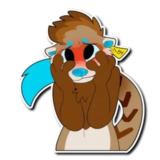 😳 TI-84 Фурри, Животное, Мультфильм, Милый, Выдра telegram sticker