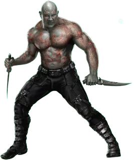 😋 Drax Guardians of the Galaxy Drax, Guardiani della Galassia, Marvel, Supereroe, Coltello, Combattimento telegram sticker