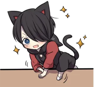 😃 Anime, Katze, Kawaii, Süß, Manga, Chibi telegram sticker