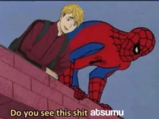 🏐 Atsumu Do you see this shit atsumu Anime, Người Nhện, Atsumu telegram sticker