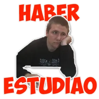 😔 HABER
ESTUDIAO учеба, мем, скучно, портрет, студент, уставший whatsapp sticker