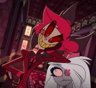 🍾 Alastor Hazbin Hotel demon, Alastor, Hazbin Hotel, kreskówka, hotel telegram sticker