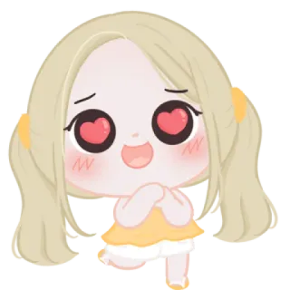 🍬 lindo, chibi, chica, kawaii, dibujos animados, rubia, anime telegram sticker
