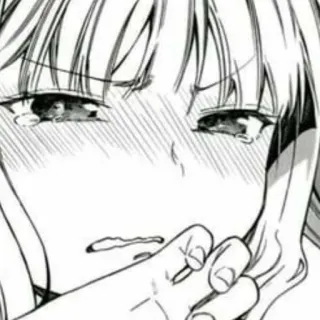 😳 anime, płacz, smutny, dziewczyna, emocjonalny, manga telegram sticker