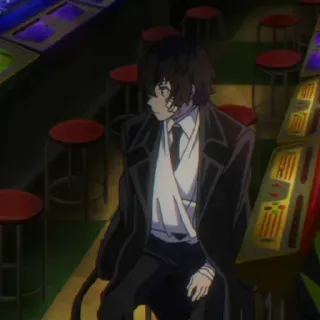 🥀 Dazai Bungou Stray Dogs anime, character, Bungou Stray Dogs, Dazai Osamu telegram sticker
