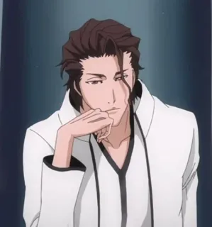😒 Aizen Bleach anime, character, manga, aizen sosuke, villain telegram sticker