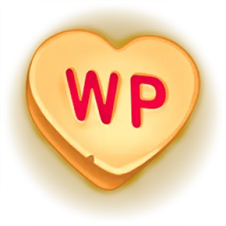🎮 WP heart, WP, initials telegram sticker