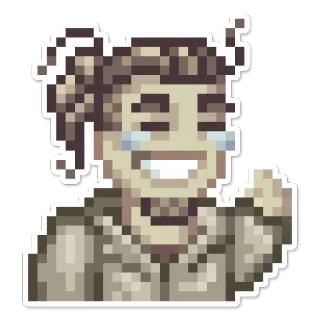 😂 Pixel art, Riendo, Emoji, Sticker telegram sticker
