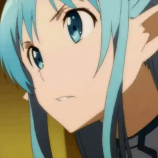 ❄️ Asuna Yuuki Sword Art Online アニメ, ソードアート・オンライン, アスナ, 漫画, アニメーション telegram sticker