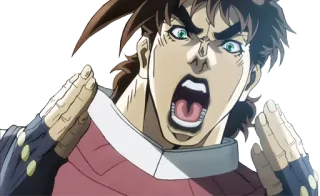😱 Joseph Joestar JoJo's Bizarre Adventure Anime, Jojo, Schreiend, Charakter, Wütend whatsapp sticker