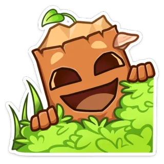 😃 adesivo, natureza, fofo, árvore, personagem, amigável, desenho animado telegram sticker