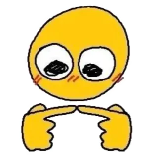 🥺 Emoji, Niedlich, Schüchtern, Finger, Meme telegram sticker
