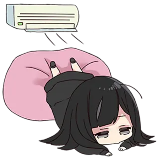 😴 Anime, Gadis, Santai, Relaksasi, AC, Imut, Bosan telegram sticker