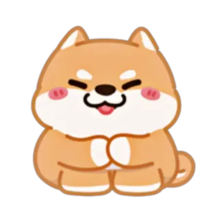 ☺ 狗, 柴犬, 可爱, 动物, 卡哇伊, 小狗 telegram sticker