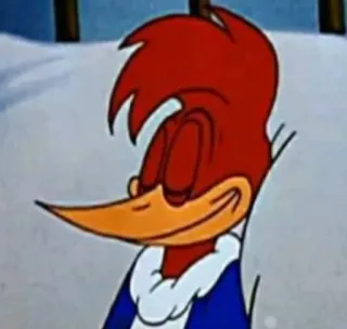 😴 Woody Woodpecker cartone animato, Woody Woodpecker, personaggio, classico, uccello whatsapp sticker