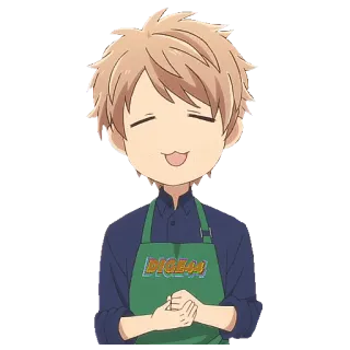 😵 DIGE4H Anime, Personaggio, Chibi, Grembiule, Carino telegram sticker