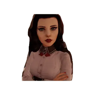 😄 Elizabeth BioShock Infinite bioshock infinite, элизабет, видеоигра, персонаж, портрет telegram sticker