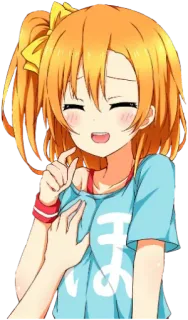 ☺️ Anime, Meisje, Leuk, Lachend telegram sticker